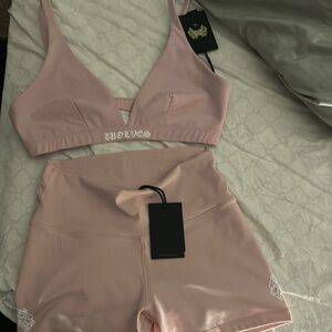 Darc Sport Pink Sports Bra and Shorts Set